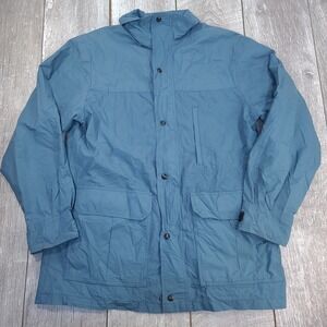Vintage REI Mens Size Large Blue Full Zip Gore-Tex Windbreaker Rain Jacket USA